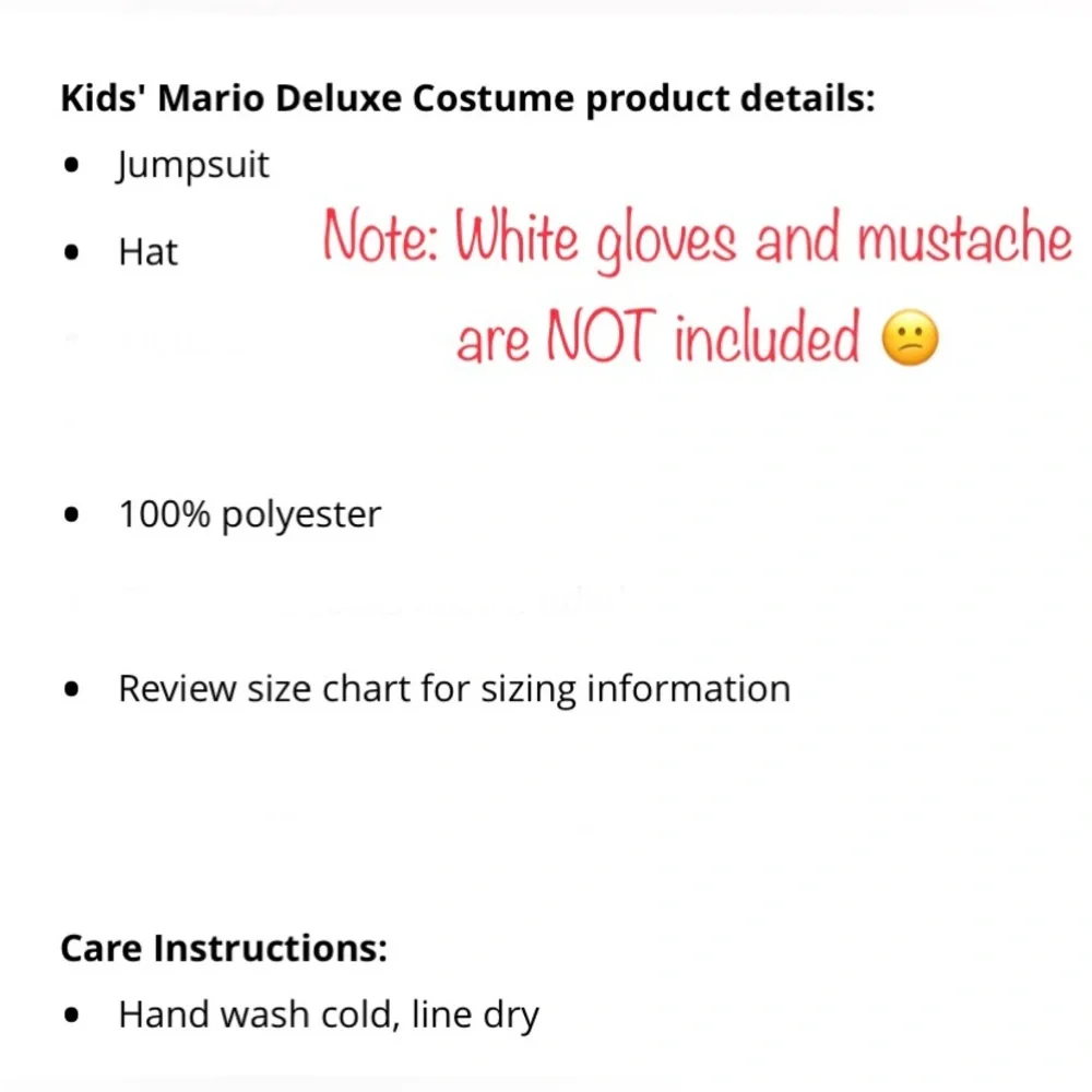 COPY - ✨New✨ Size: Youth Medium | Size: 8 | Mario costume